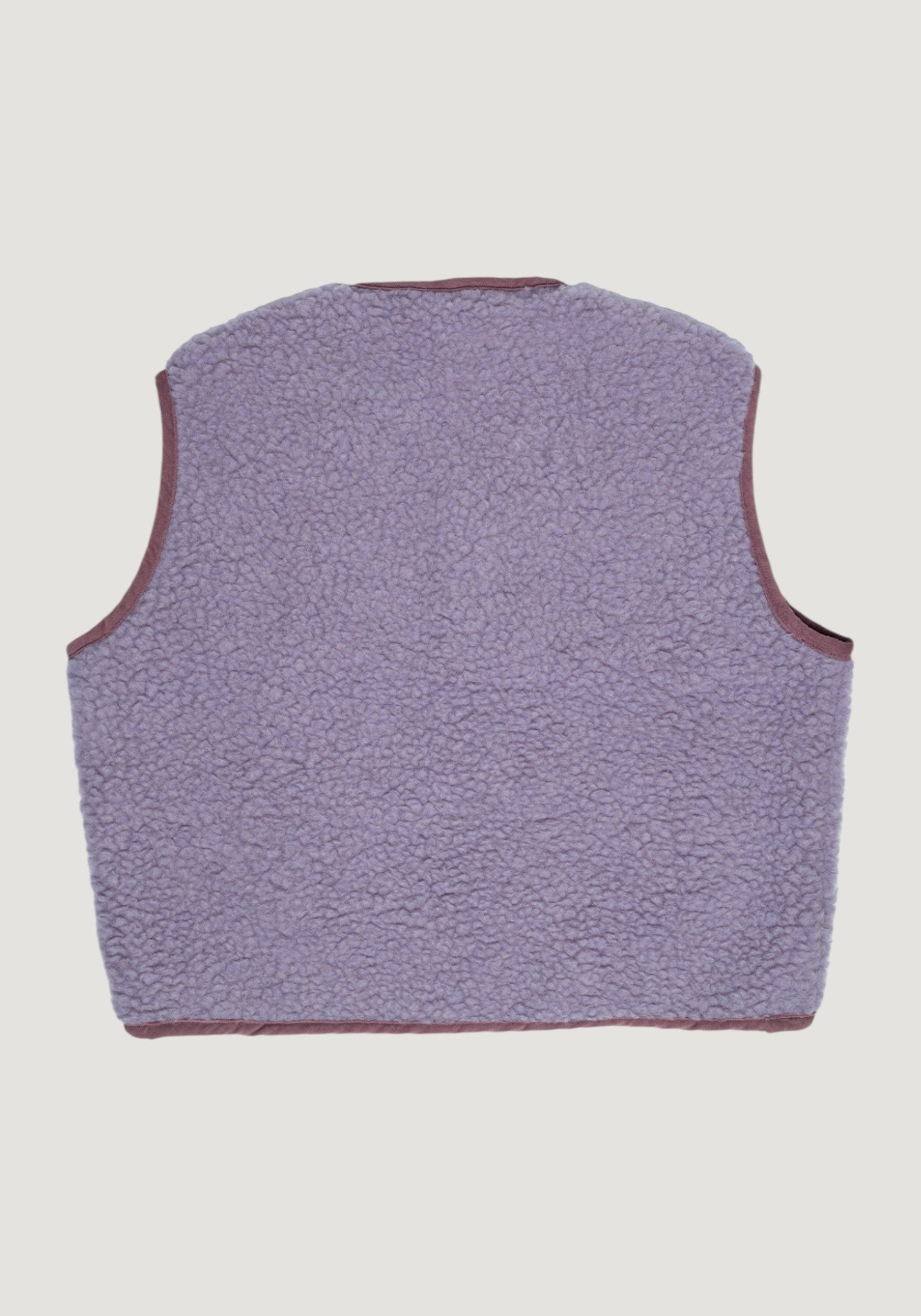 Vestă fleece din lână merinos - Teddy Lilac Cloud
