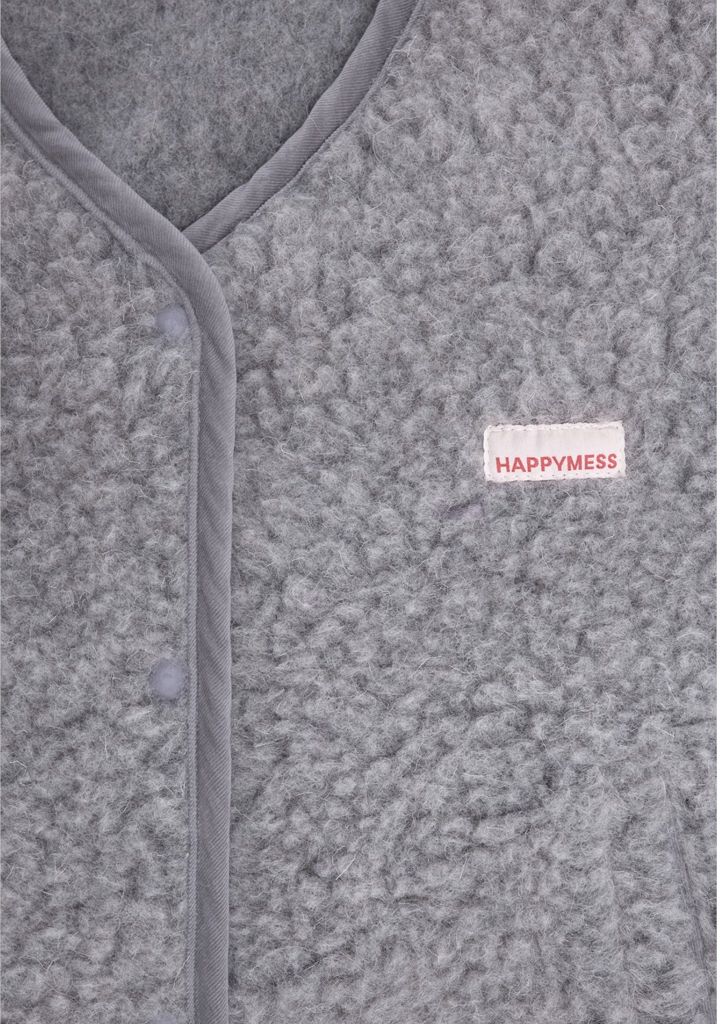 Vestă fleece din lână merinos - Teddy Stone Grey