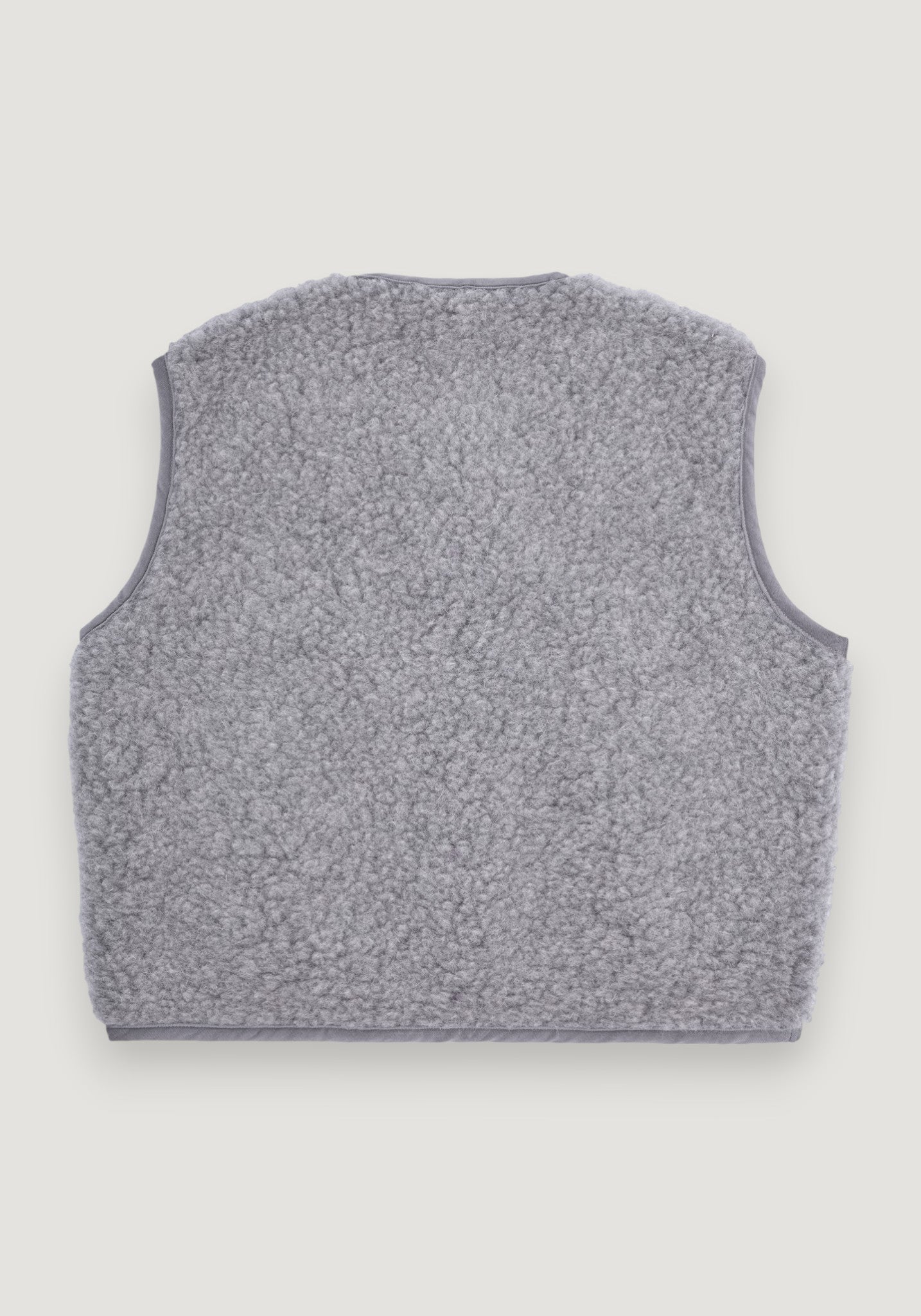 Vestă fleece din lână merinos - Teddy Stone Grey