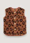 Vestă fleece din lână - Mocca Brown 86/92