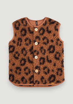 Vestă fleece din lână - Mocca Brown 86/92