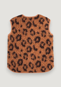 Vestă fleece din lână - Mocca Brown 86/92