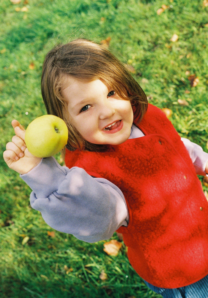 Vestă fleece din lână - Sheep Red