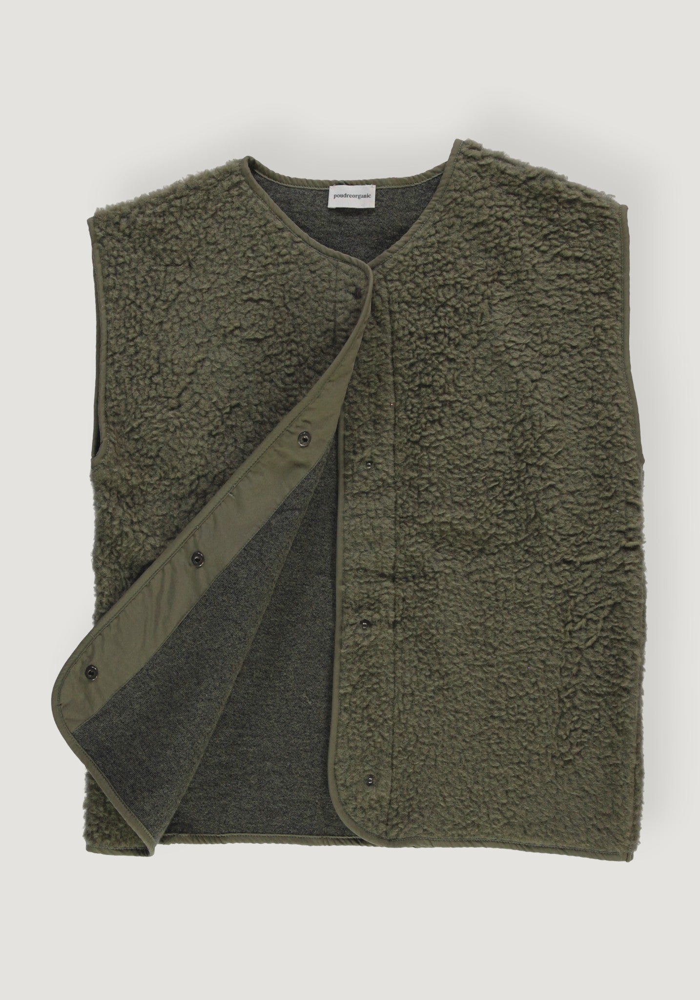 Vestă fleece din lână - Sheep Taupe Vert