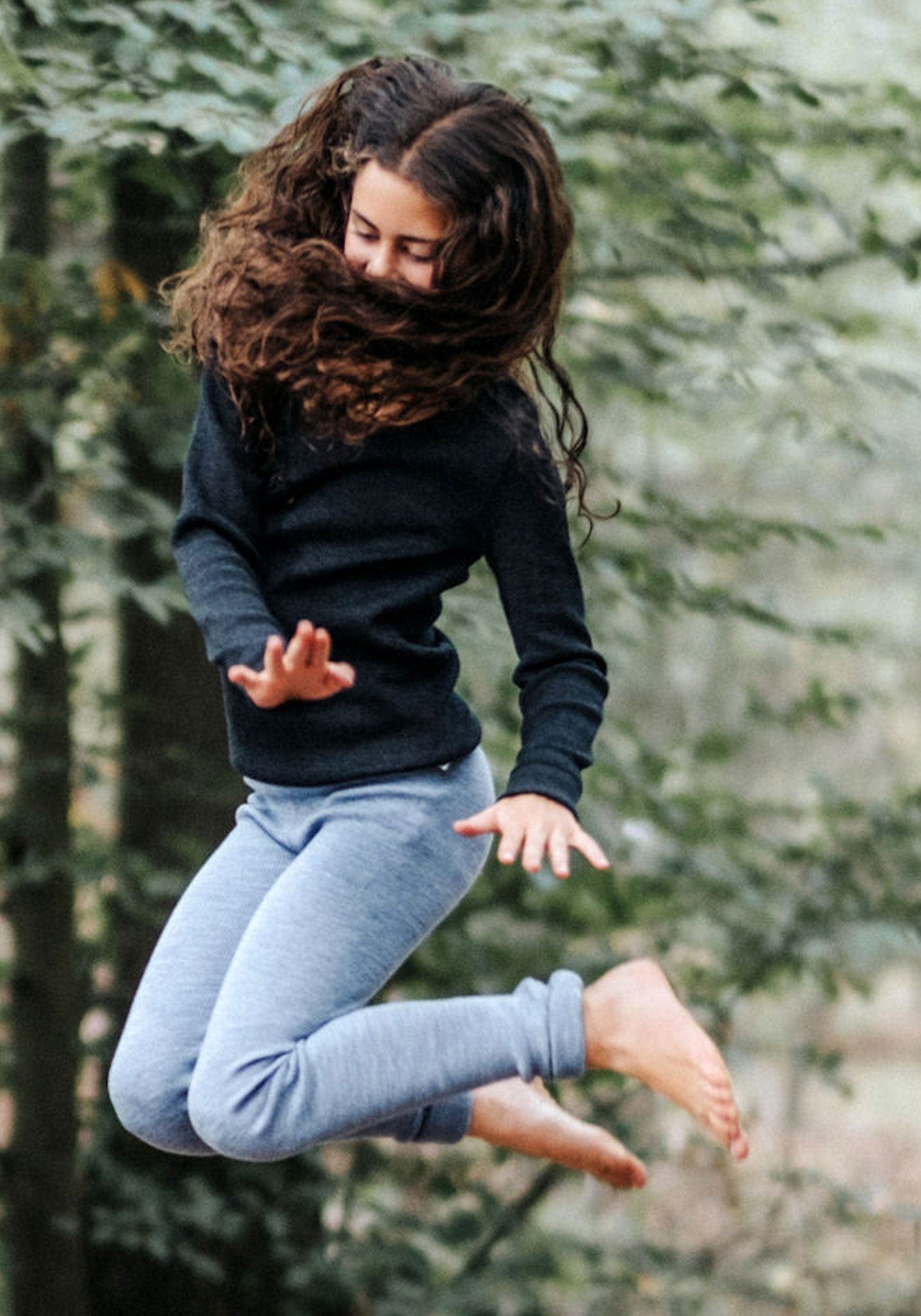 Bluză lână merinos - Foggy Black ManyMonths HipHip.ro