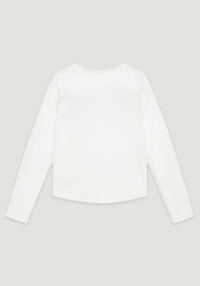 Bluză lână merinos super fină - Long Tee Ivory Smalls HipHip.ro