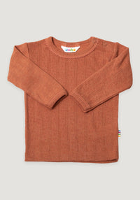 Bluză Eyelet din lână merinos și mătase - Orange Joha-Hainute HipHip.ro