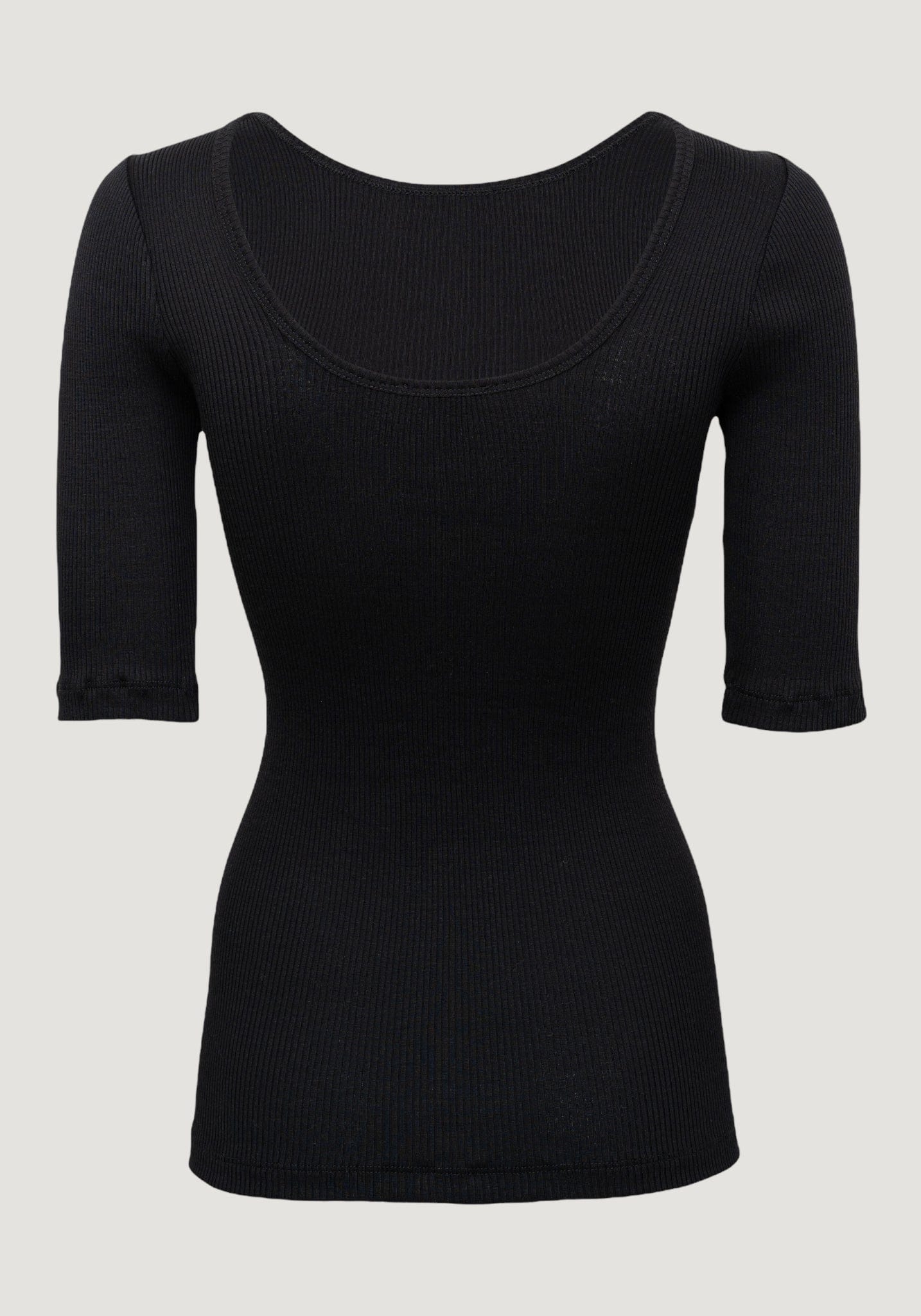 Bluză femei seamless din mătase - Gym Black Minimalisma HipHip.ro