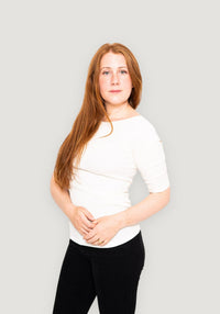 Bluză femei seamless mătase - Gym Cream Minimalisma HipHip.ro