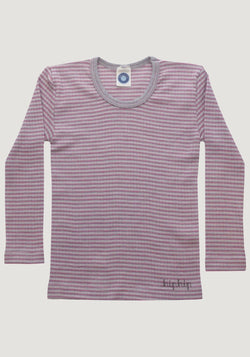 Bluză seamless din lână merinos, mătase și bumbac - Stormy Pink Cosilana HipHip.ro
