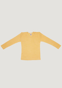 Bluză seamless din lână merinos, mătase și bumbac - Yellow Melange Cosilana HipHip.ro