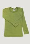 Bluză seamless din lână merinos și mătase - Green Cosilana HipHip.ro
