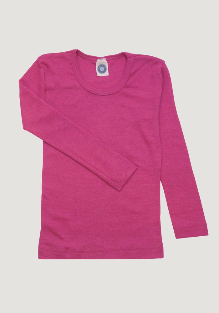 Bluză seamless din lână merinos și mătase - Pink Cosilana HipHip.ro