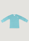 Bluză/Tricou (2 în 1) din cânepă și bumbac - Angel Turquoise 1-2/2,5 ani (80-92/98 cm)