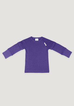 Bluză/Tricou (2 în 1) din cânepă și bumbac - Blue Purple 1-2/2,5 ani (80-92/98 cm)