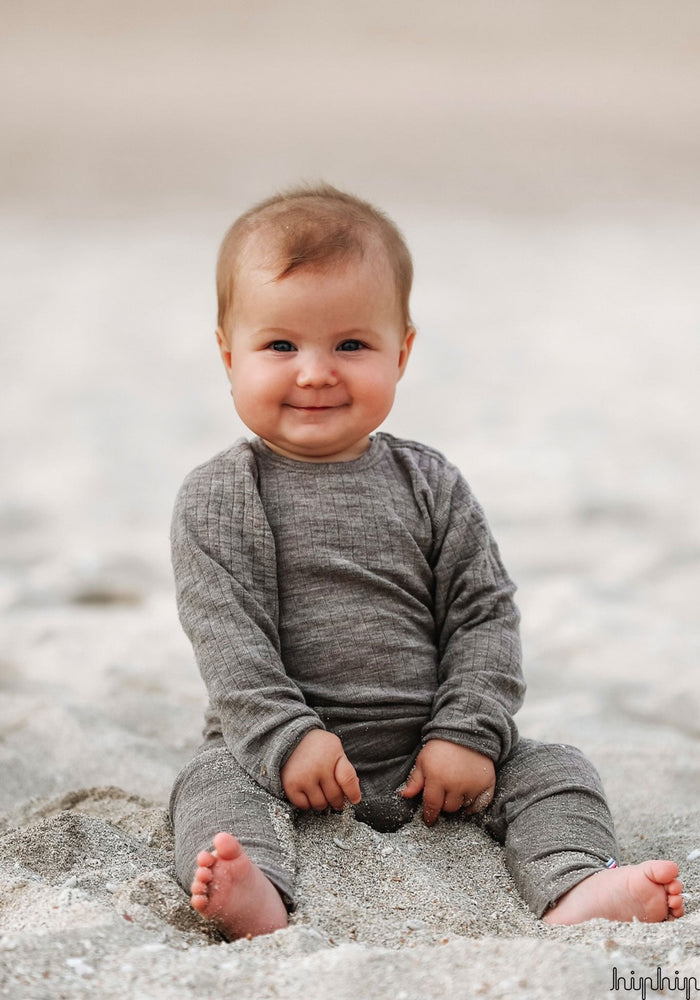 Body lână merinos - Basic Sesame Melange Joha HipHip.ro