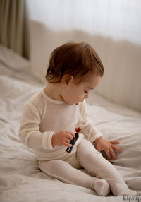 Body lână merinos - Basic White Joha HipHip.ro