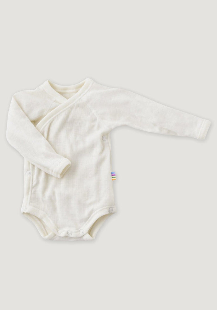 Body kimono lână merinos - Basic White Joha HipHip.ro