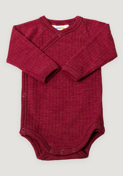 Body kimono lână merinos - Basic Fuchsia Melange 60