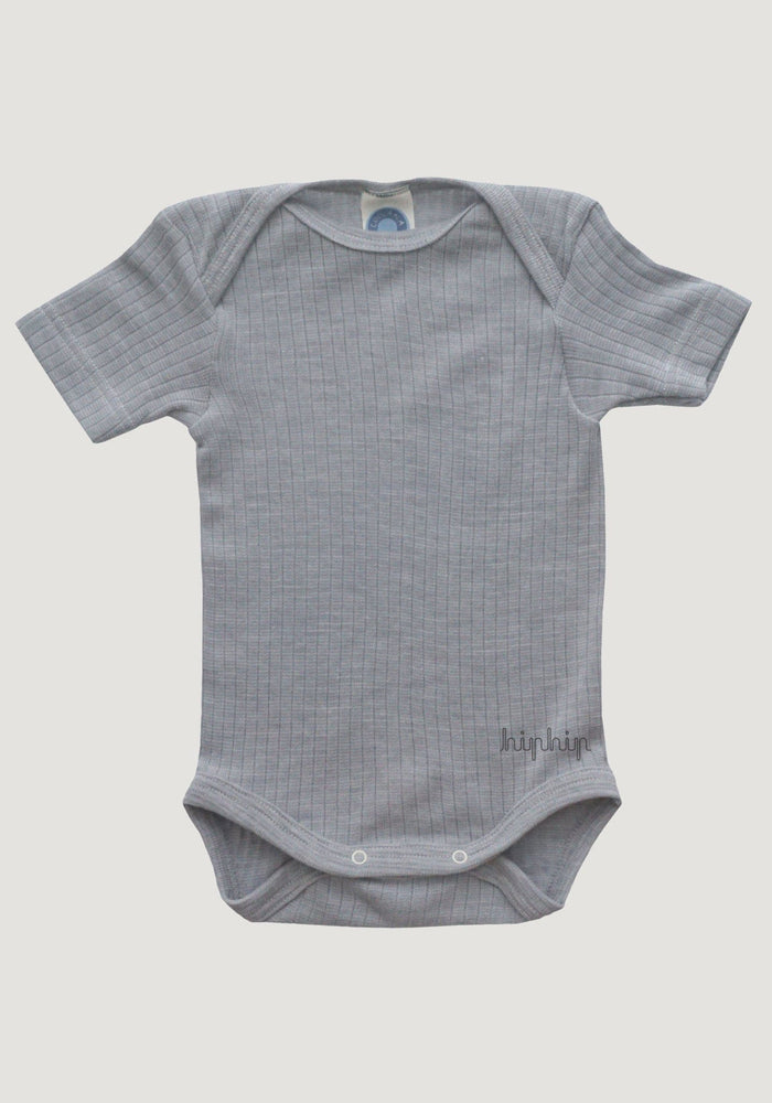 Body seamless din lână merinos, mătase și bumbac - Grey Melange Cosilana HipHip.ro