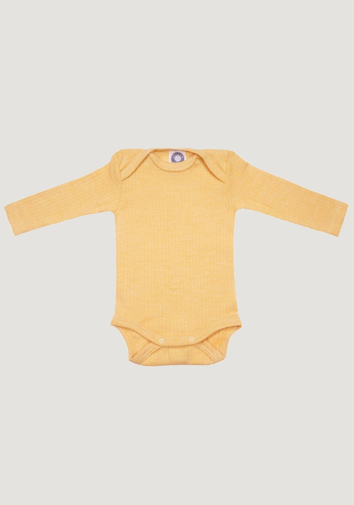 Body seamless din lână merinos, mătase și bumbac - Yellow Melange Cosilana HipHip.ro
