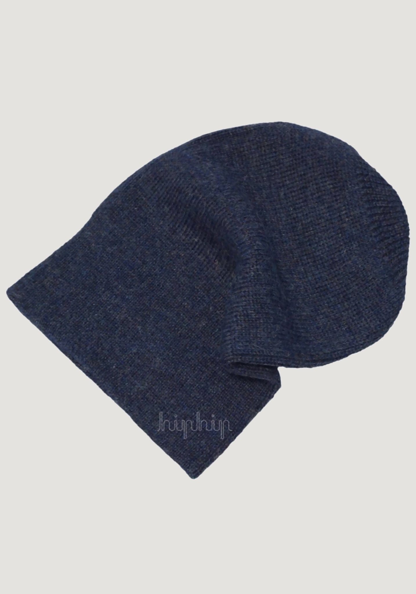 Căciulă adulți baby alpaca - Classic Rib Jeans Blue Melange De Colores HipHip.ro