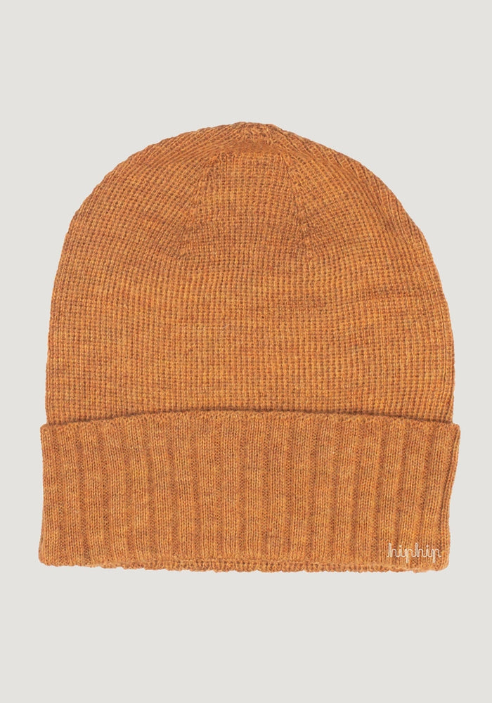 Căciulă adulți baby alpaca - Mustard Melange De Colores HipHip.ro