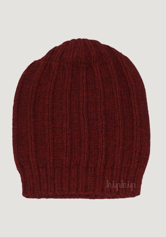 Căciulă copii baby alpaca - Wine Red De Colores HipHip.ro