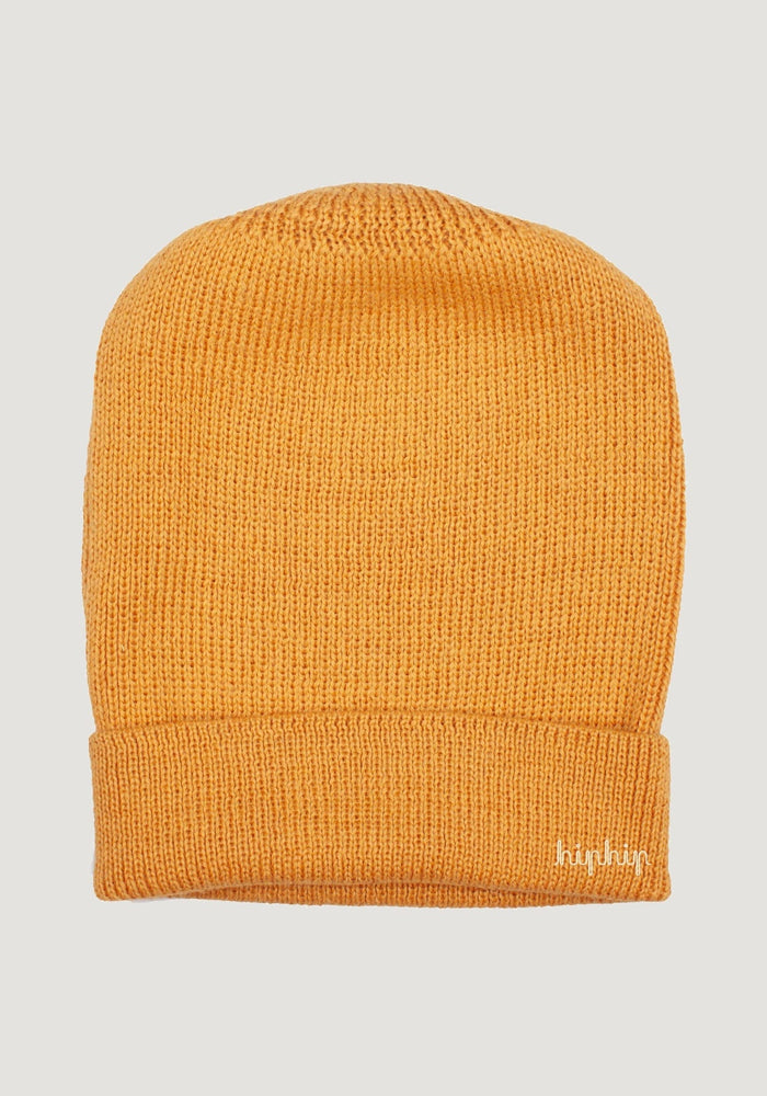 Căciulă din baby alpaca - Classic Rib Corn Yellow
