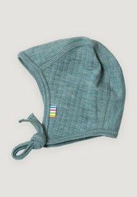 Căciulă dublată lână merinos - Basic Aqua Melange 37 cm