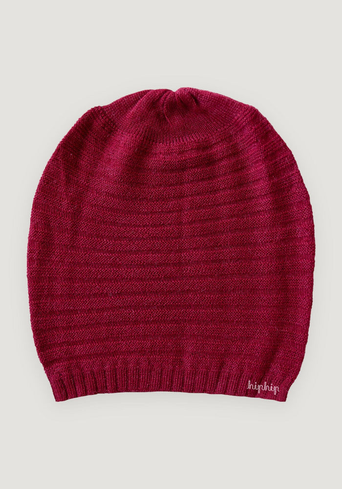 Căciulă long beanie adulți baby alpaca - Cherry Red De Colores HipHip.ro