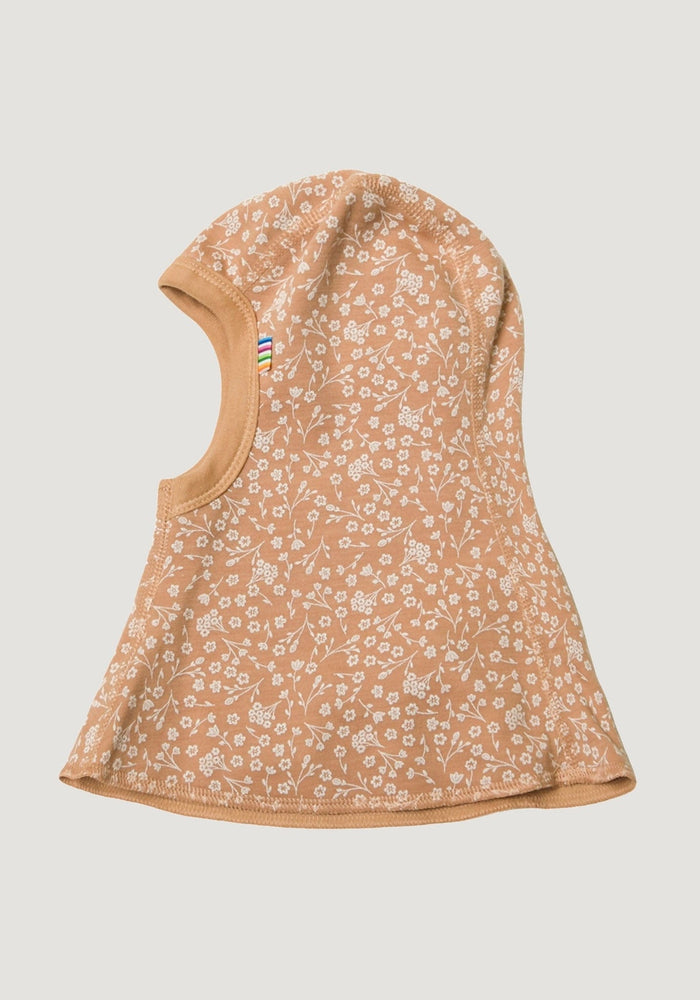 Cagulă dublată reversibilă din lână merinos și bumbac - Blossom Light Copper Joha HipHip.ro