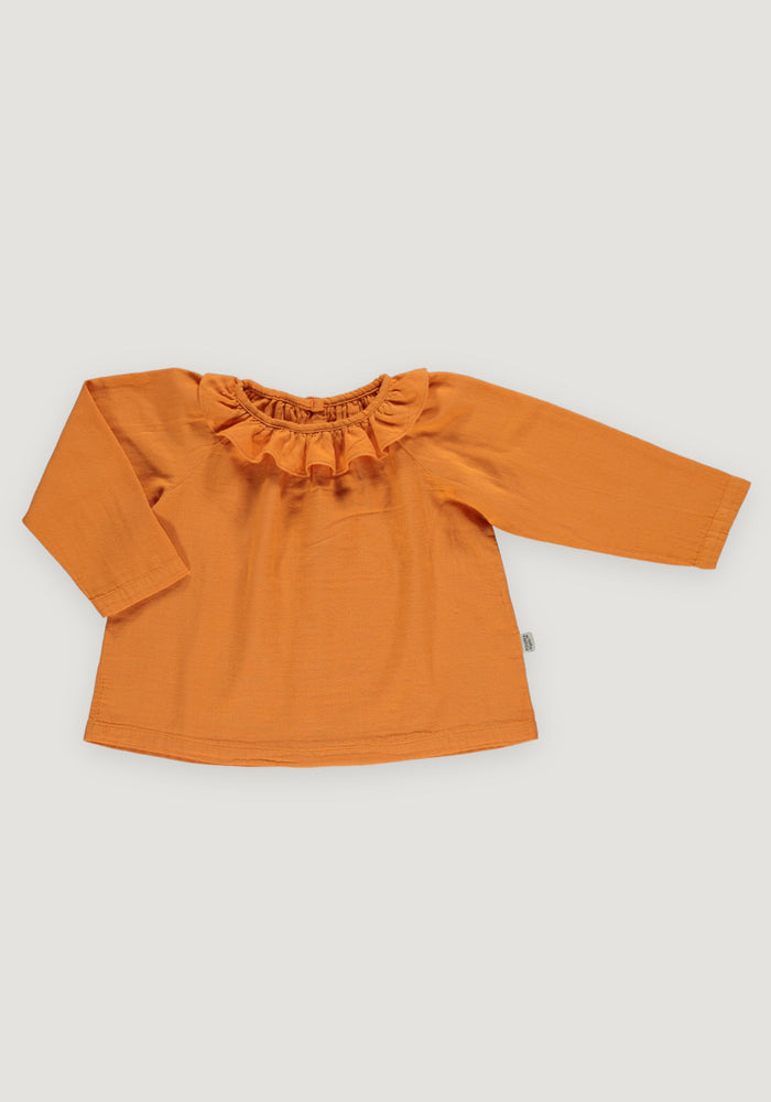 Cămașă din muselină dublă de bumbac - Charme Russet Orange Poudre Organic HipHip.ro