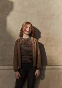 Cardigan baby alpaca - Kobenhavn Walnut Minimalisma HipHip.ro
