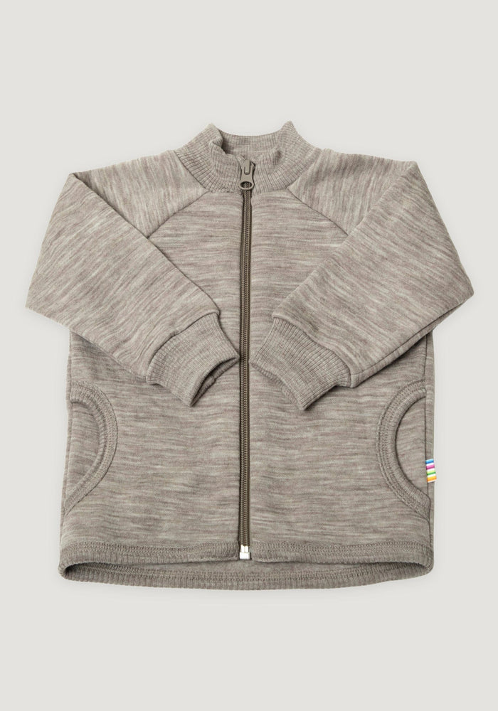 Cardigan brushed din lână merinos - Sesame Melange Joha HipHip.ro