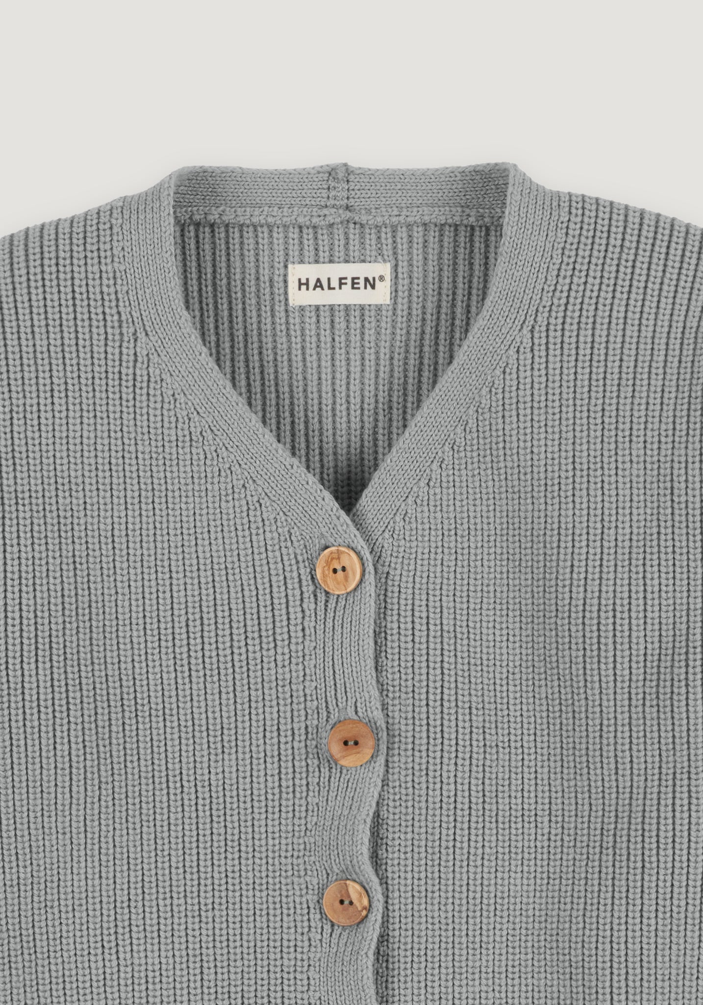 Cardigan lână merinos - Grey Halfen HipHip.ro