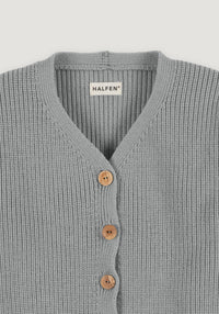 Cardigan lână merinos - Grey Halfen HipHip.ro
