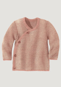 Cardigan kimono lână merinos - Rose/Natural Disana HipHip.ro