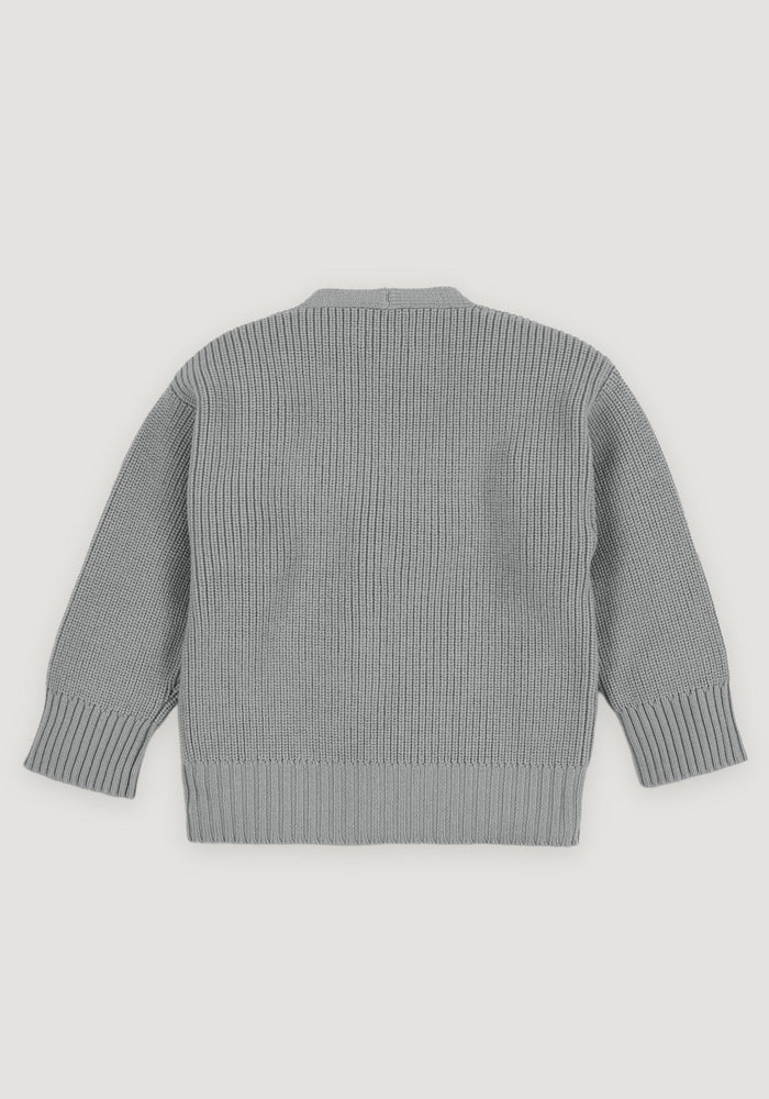 Cardigan lână merinos - Grey Halfen HipHip.ro