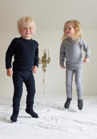 Colanți lână merinos - Basic Grey Joha HipHip.ro