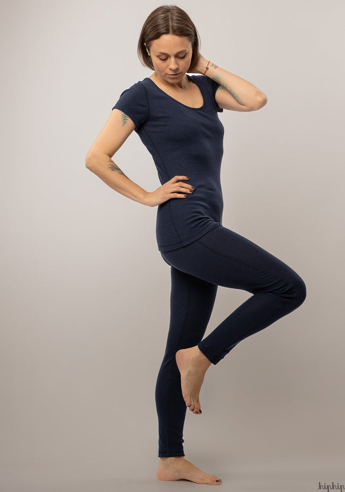 Colanți femei din lână merinos - Emma Navy Joha Woman HipHip.ro