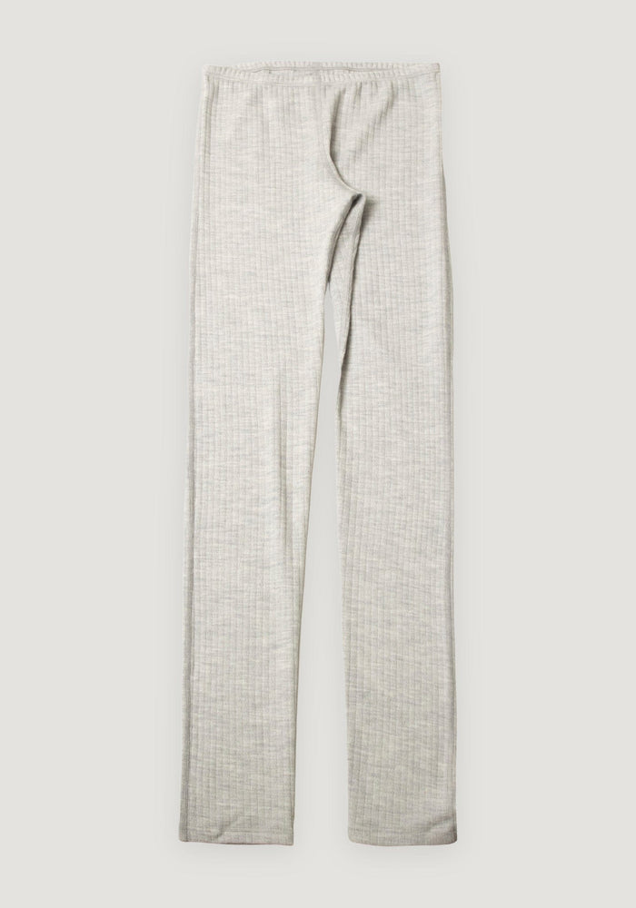 Colanți femei din lână merinos - Basic Silver Melange XS