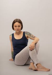 Colanți femei din lână merinos - Basic Silver Melange Joha Woman HipHip.ro