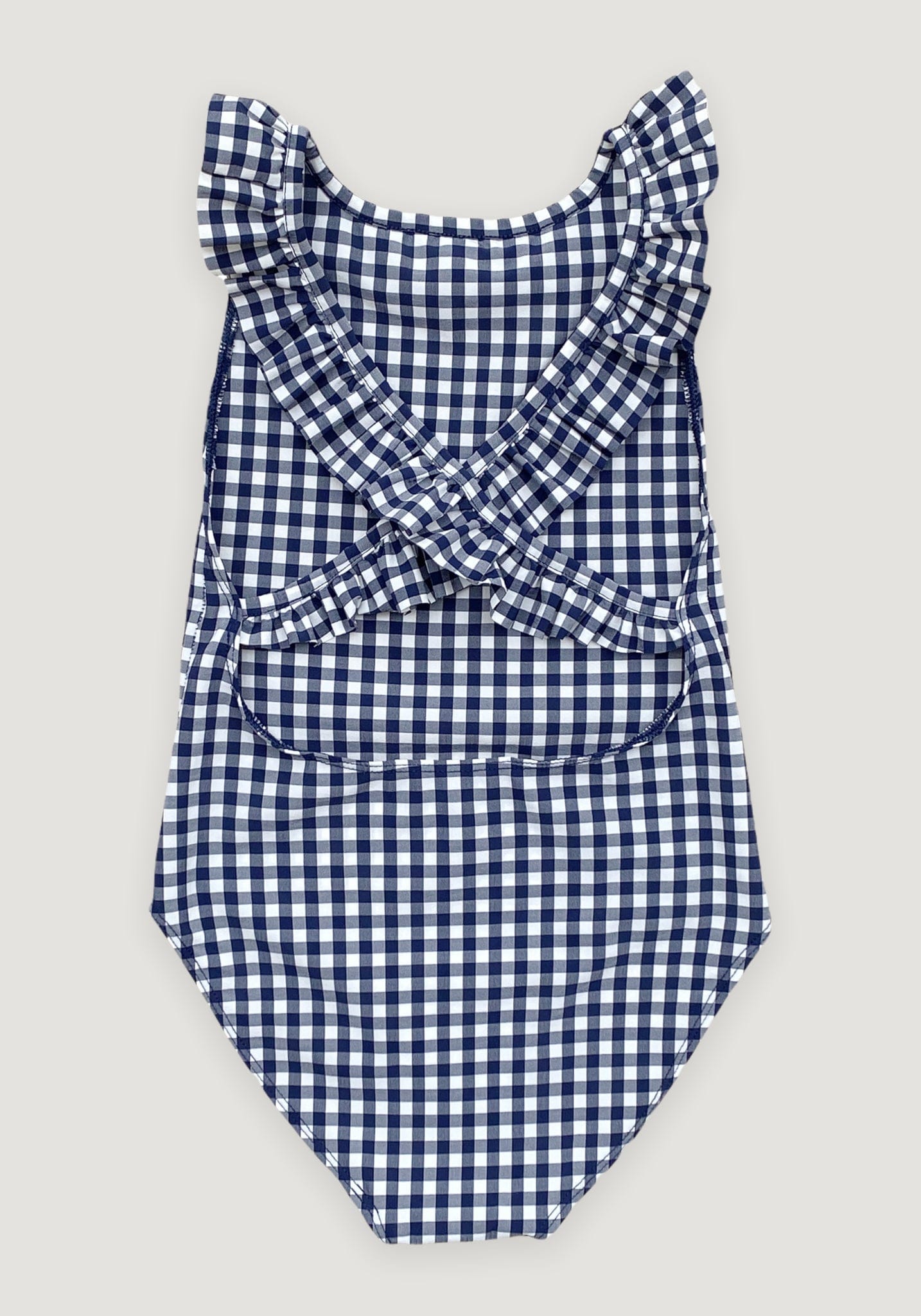 Costum înot - Alba Vichy Blue Canopea HipHip.ro