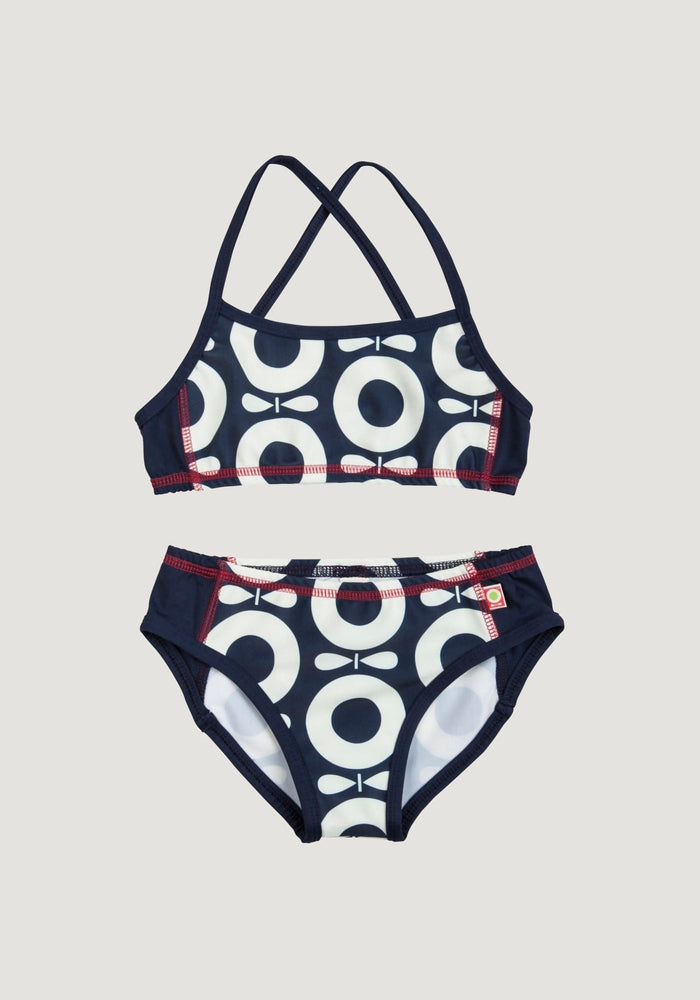 Costum înot bikini protectie UV - Navy Apples Katvig HipHip.ro