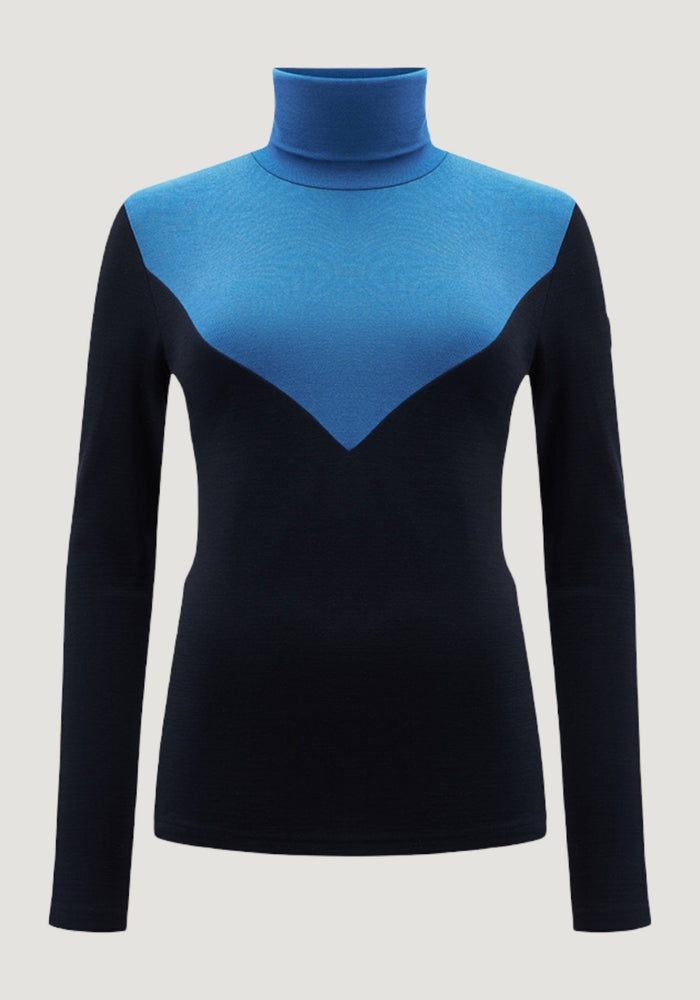Helancă femei brushed din lână merinos superfină - Tryvann Navy Blue We Norwegians HipHip.ro