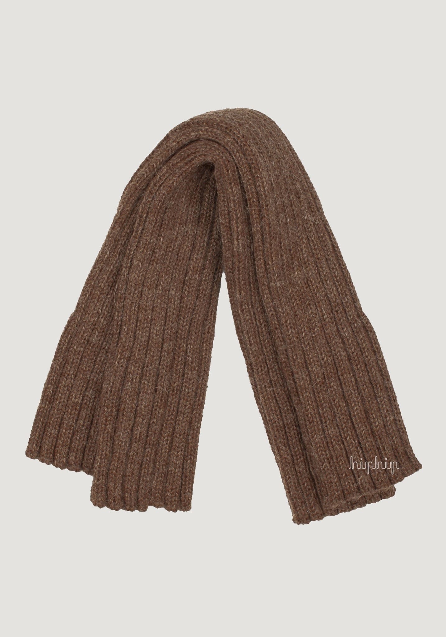 Jambiere din baby alpaca - Brown Melange