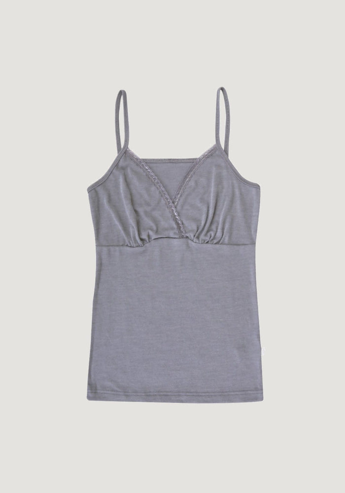 Maiou femei Chemise din lână merinos și mătase - Victoria Iron Grey Joha Woman HipHip.ro