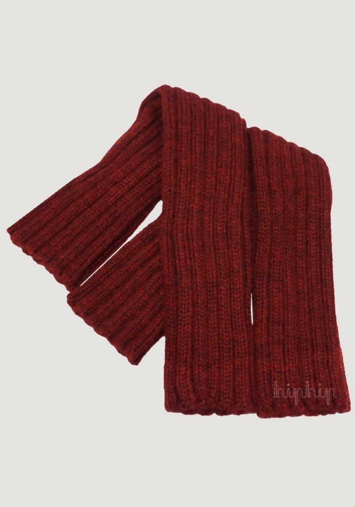 Manșete adulți / Jambiere copii din baby alpaca - Wine Red De Colores HipHip.ro