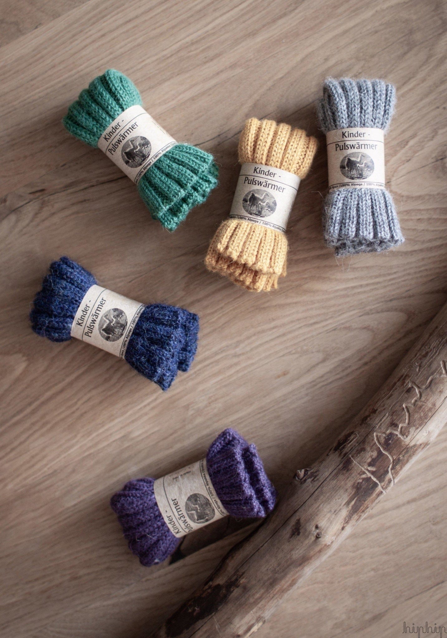 Manșete copii baby alpaca - Dusty Blue Melange De Colores HipHip.ro